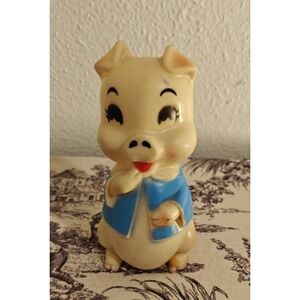 Vintage Sanitoy Rubber Pig Squeak Toy Baby Nursery 6.5 inch Squeaker